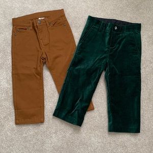 2 pairs- Janie and Jack 18-24 month boys pants